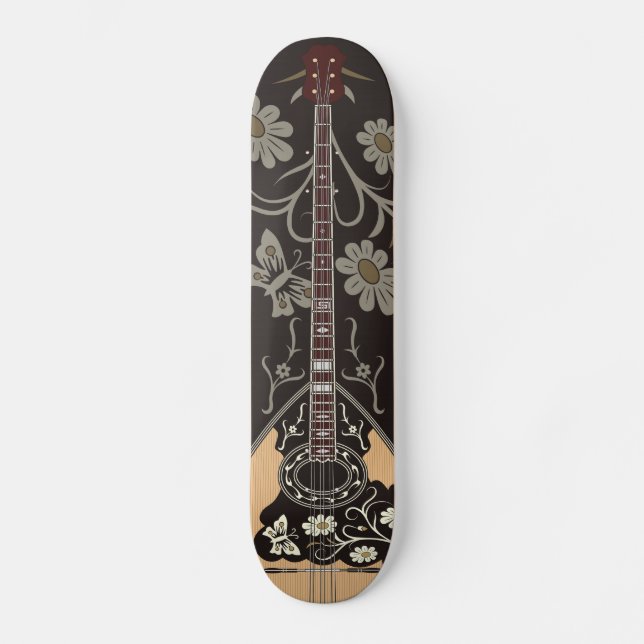 Bouzouki-skateboard Mini Skateboard Bräda 18,5 Cm (Framsida)