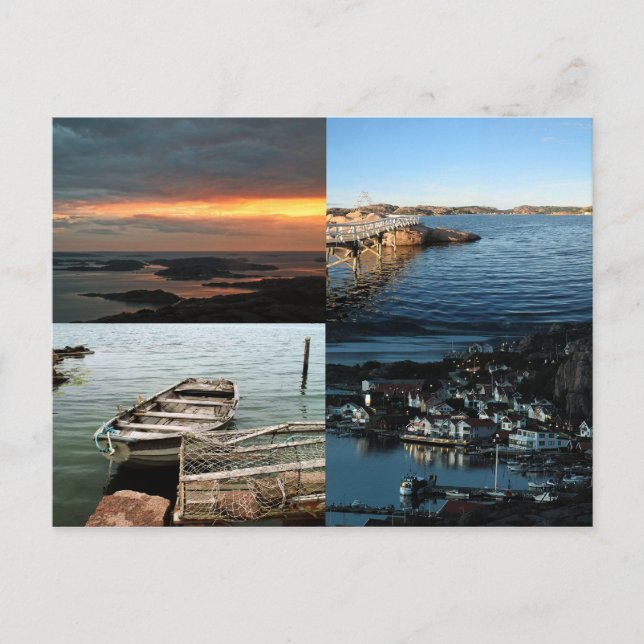 Bovallstrand 4-bilds vykort (ingen text) (Framsida)