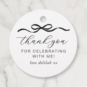 Bow 1:a födelsedag gåvor etiketter