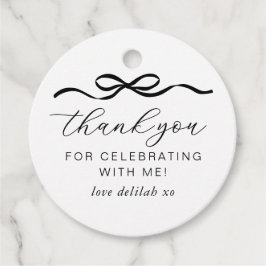 Bow 1:a födelsedag gåvor etiketter