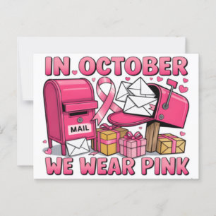 Bow 2025 t-shirt   Breast Cancer Awa Vykort