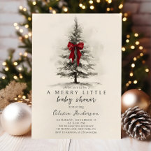 Bow A Merry Little Christmas Baby Shower