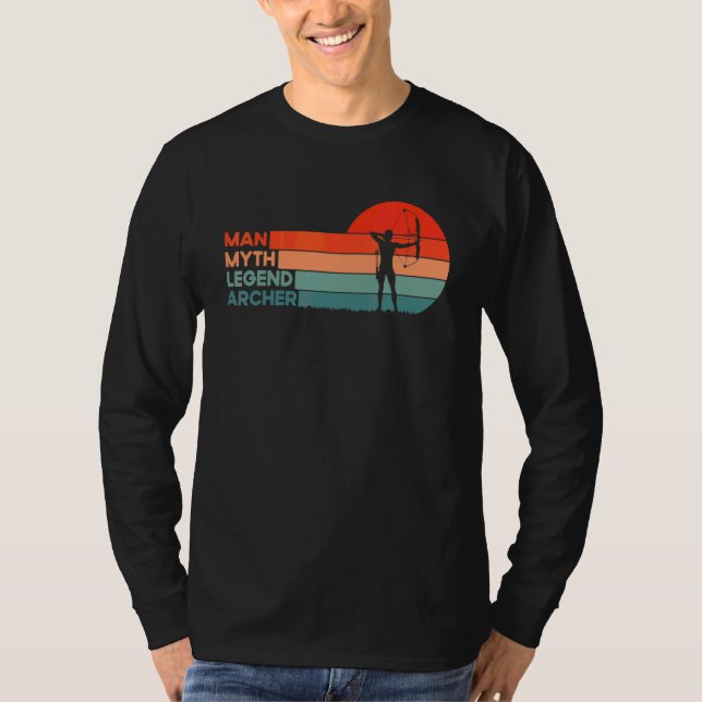 Bow and Arrow Hunting Hunt Archery Hunter Archer T Shirt (Framsida)