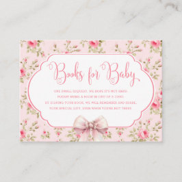 Bow Baby Shower Bokar för Baby-hölje Tilläggskort
