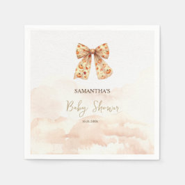 Bow Baby Shower för kvalster för kute Pappersservett