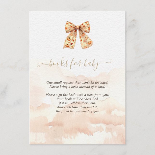 Bow Baby Shower för kvalster för kute Tilläggskort (Framsida)