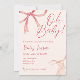 Bow Baby Shower-inbjudan Inbjudningar