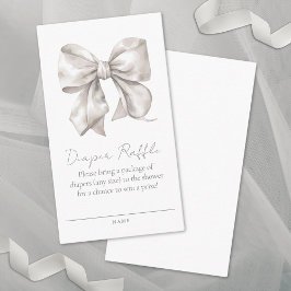 Bow Baby Shower-kort för fickstöldskydd Tilläggskort
