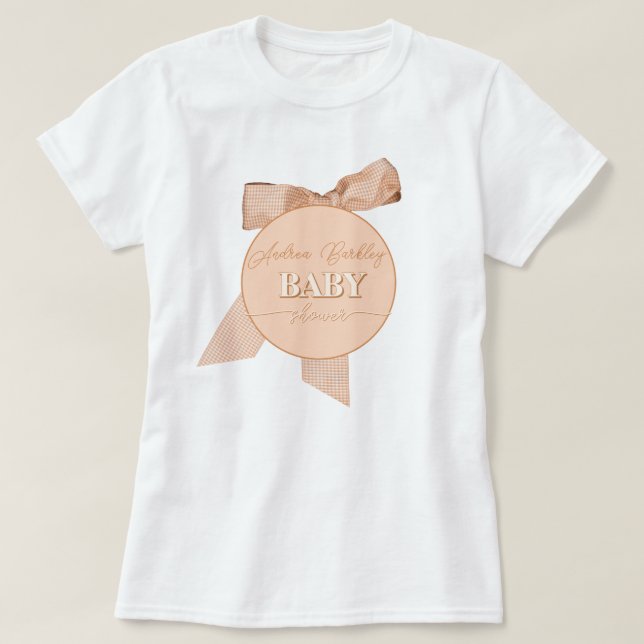 Bow Baby Shower T Shirt (Design framsida)