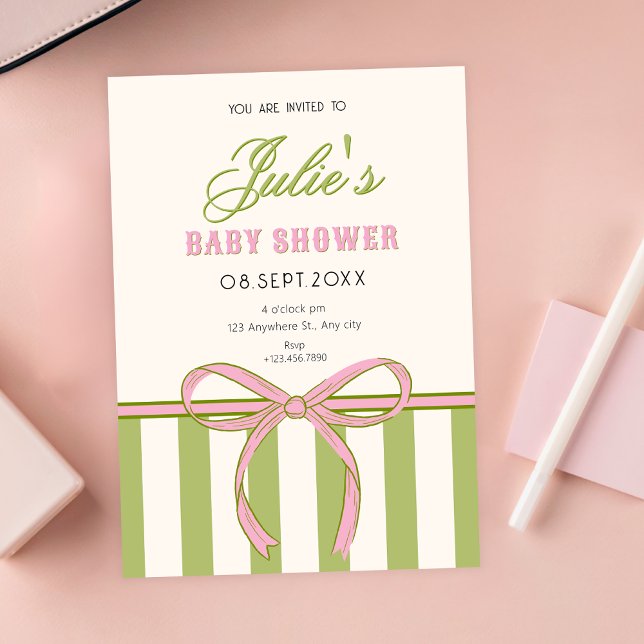 Bow babyfirande inbjudningar (Skapare uppladdad)