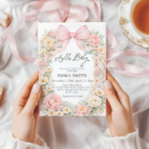 Bow Blommig Rosenskär Söt Flicka Bebis Kalas