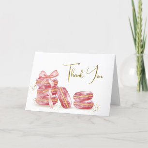Bow Bonjour Bébé Fransk Macarons Baby Shower Tack Kort