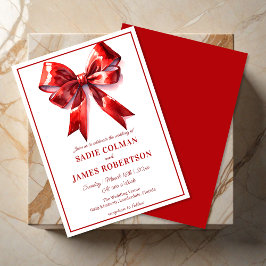 Bow Bow Bow Boullbjudan till Luxury Red Coquette Inbjudningar