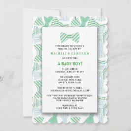 BOW BOW TIE Baby Shower Inbjudan BOWTIE BOWTIE BOW