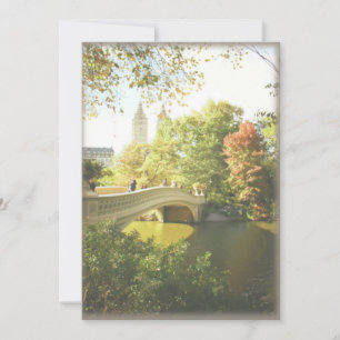 Bow Bridge Central Park Bröllop Inbjudningar