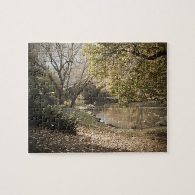 Bow Bridge, Central Park, hösten Pussel (Horisontell)