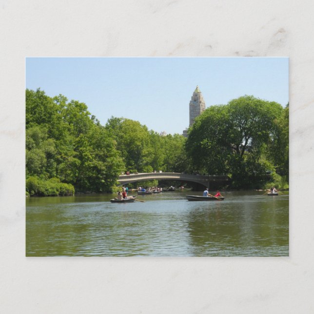 Bow Bridge Central Park Manhattan Postcard NYC Vykort (Framsida)
