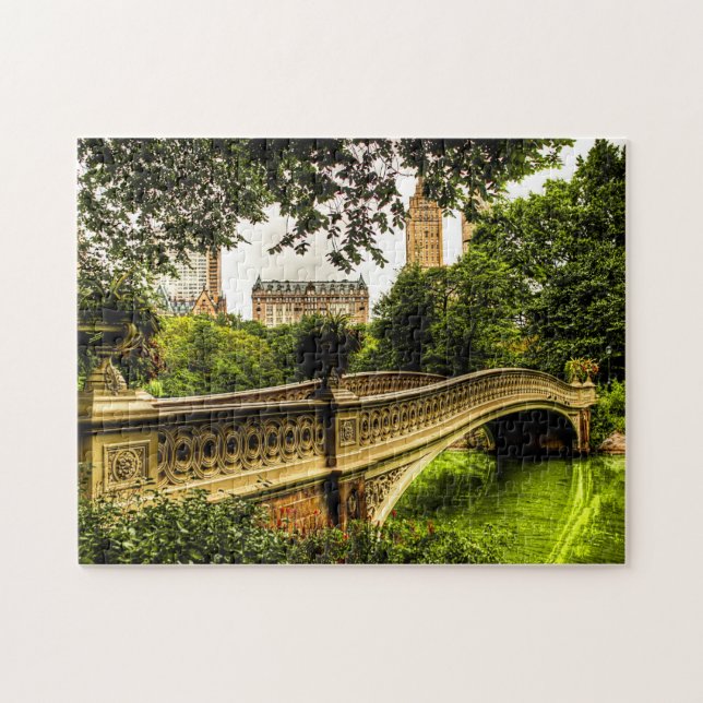 Bow Bridge, Central Park, NYC Puzzle Pussel (Horisontell)
