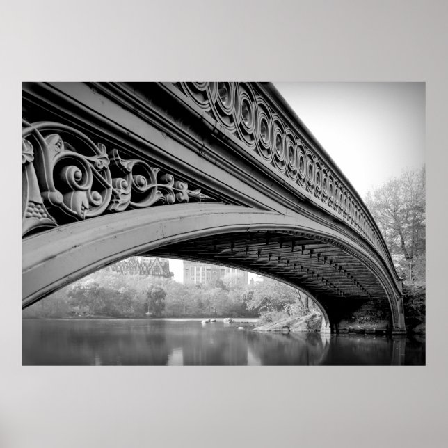 BOW BRIDGE i New Yorks centrala park Poster (Framsidan)