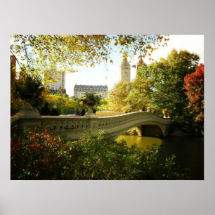 Bow Bridge på hösten, Central Park, NYC, Alla stor Poster