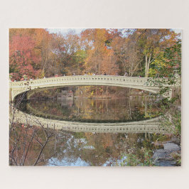Bow Bridge Scenia Reflection Autumn Central Park Pussel