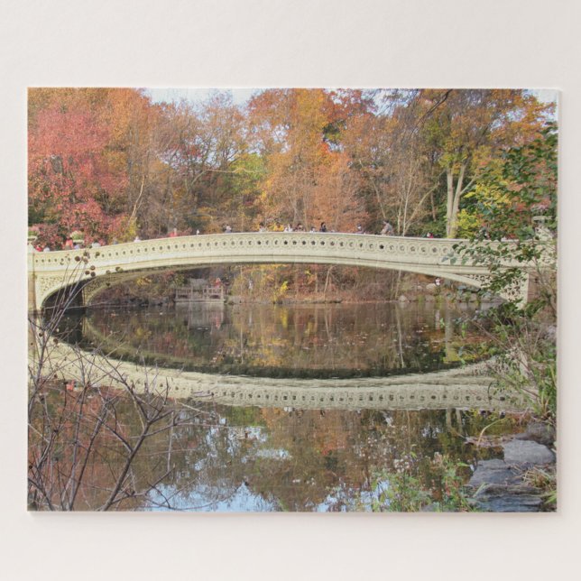Bow Bridge Scenia Reflection Autumn Central Park Pussel (Skapare uppladdad)