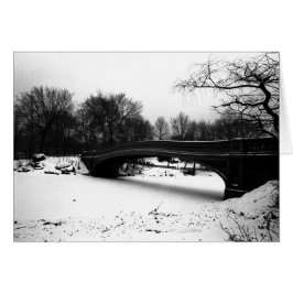 Bow Bridge Winter Central Park NYC Hälsningskort