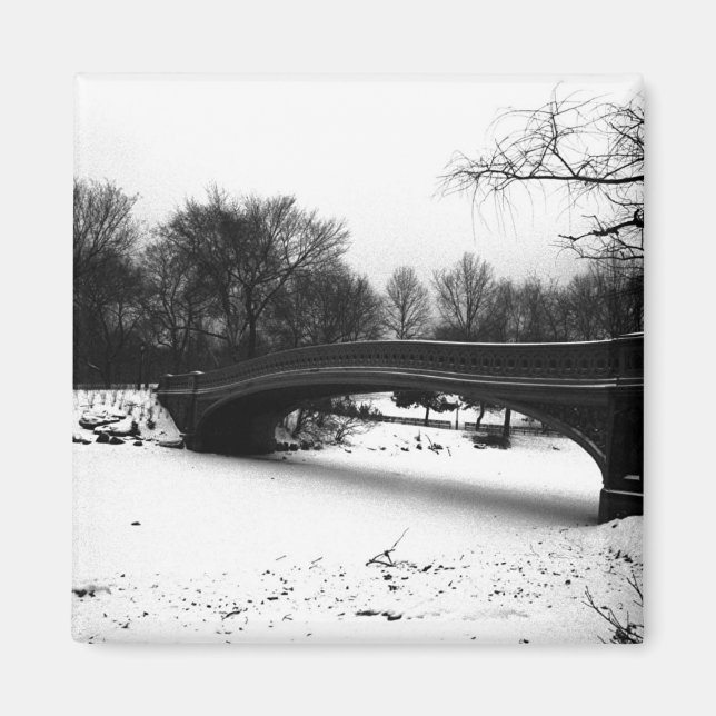 Bow Bridge Winter Central Park NYC Magnet (Framsidan)