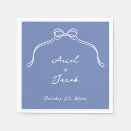 Bow Bröllop Papper Napkins, Standard Cocktail Pappersservett