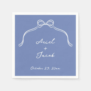 Bow Bröllop Papper Napkins, Standard Cocktail Pappersservett