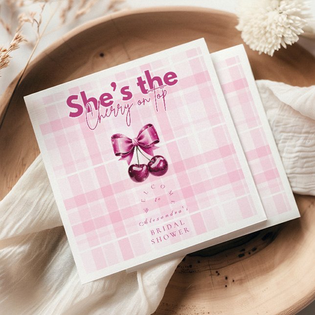 Bow Cherry on Top Möhippa Pappersservett (Skapare uppladdad)