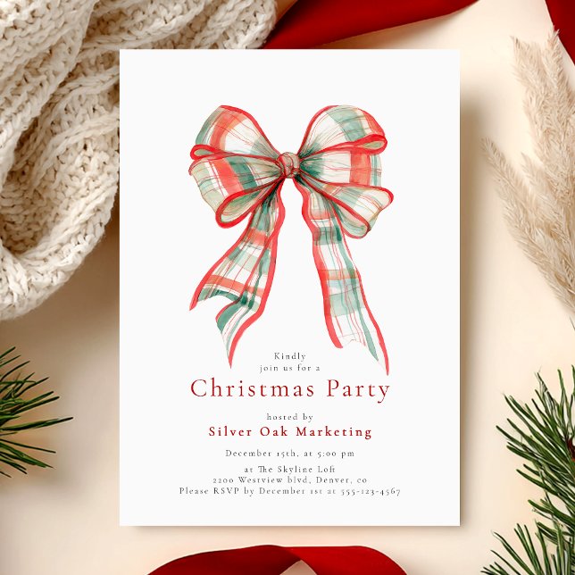 Bow Christmas Party Corporate Inbjudningar (Skapare uppladdad)