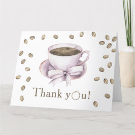 Bow & Coffee bryggning Baby shower Tack Kort