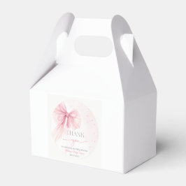Bow Coquette Baby Shower Favor Box Presentaskar