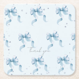 Bow Coquette Boy Shower Classic Round Napkins Underlägg Papper Kvadrat