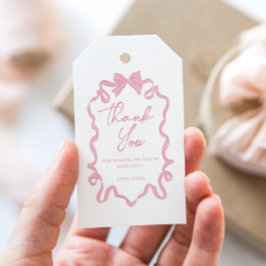 Bow Coquette Födelsedag Presentetikett