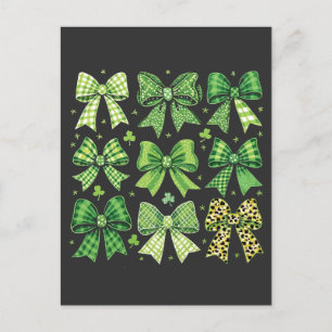 Bow Coquette-St patrick's day, Vintage Helg Vykort