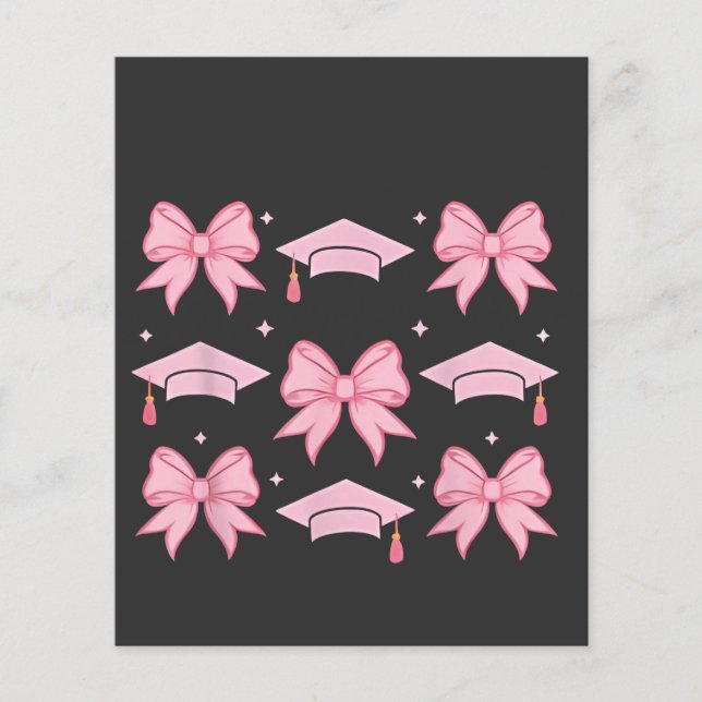 Bow coquette Studenten Rosa palett 2025 Flygblad (Framsidan)