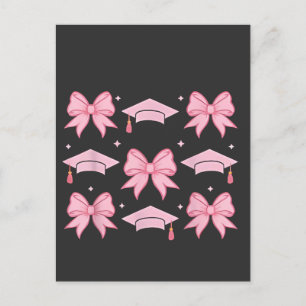 Bow coquette Studenten Rosa palett 2025 Vykort