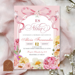 Bow Coqutte Färgglada Blommiga Sommar Es Nina Inbj Inbjudningar