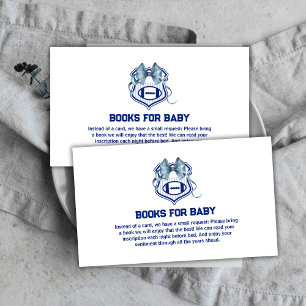 Bow Crest Rookie Fotboll Böcker För Baby Shower Tilläggskort
