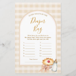 Bow Cutie Paj Pastel Gingham Vad är i Diaper Bag?