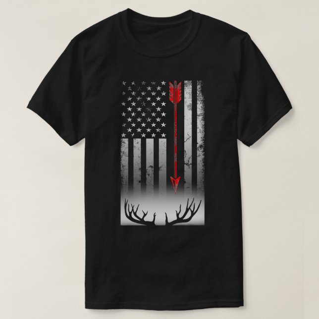 Bow deer hunting American  Bow Hunting Lover  T Shirt (Design framsida)