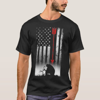 Bow deer hunting American flag gift for Bow huntin T Shirt