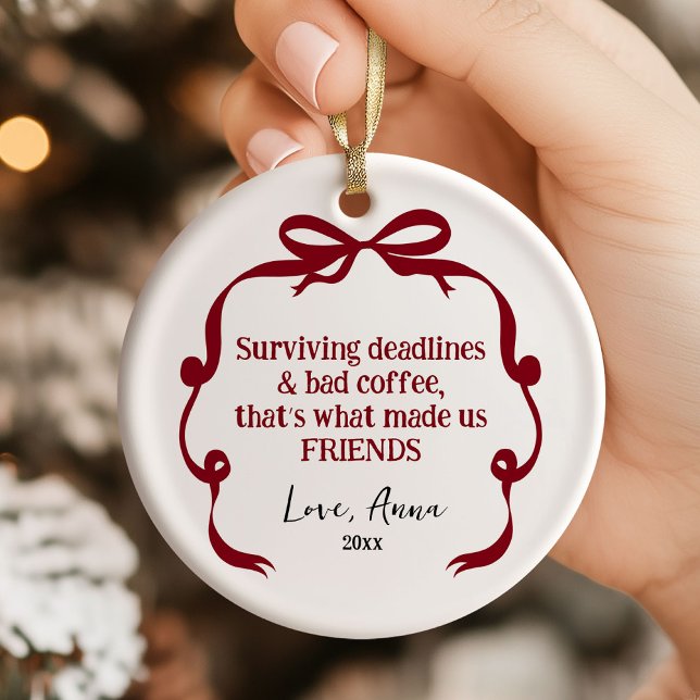 Bow Doodle Gifts to Coworker Christmas Ornament (Skapare uppladdad)