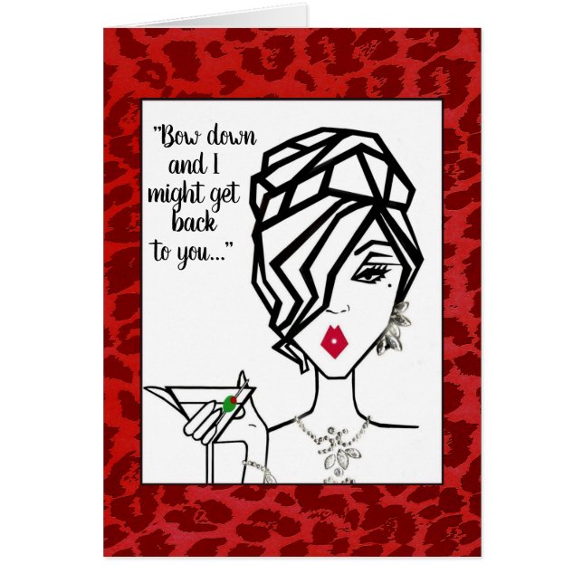 "Bow Down och jag kan komma tillbaka till dig..." Hälsningskort (Framsidan)