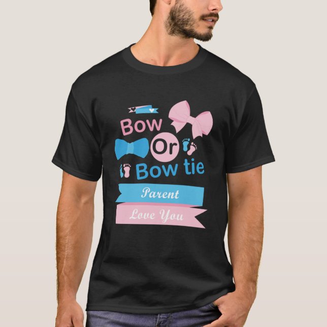 Bow eller Bow Tie överordnad Kärlek som du Gender  T Shirt (Framsida)