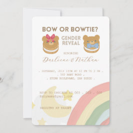 Bow eller Bowtie, unge, Gender Reveal Party Inbjudningar