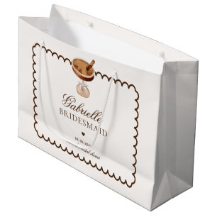 Bow Espresso Martini Coffee Bridesmaid Tack