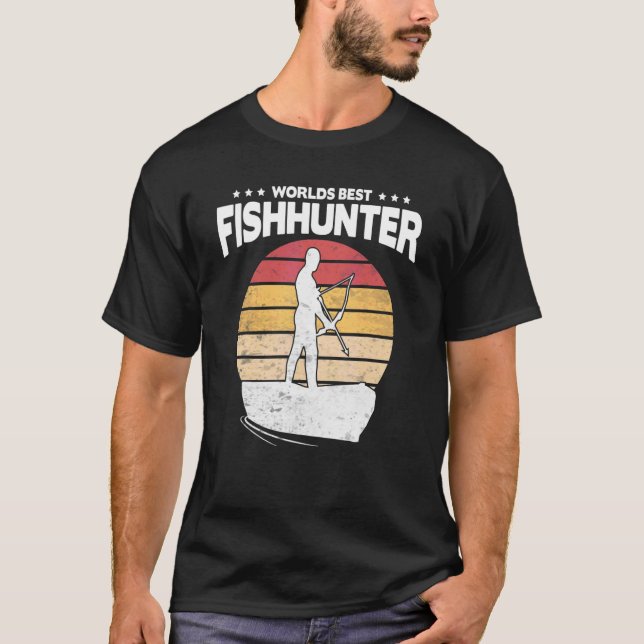 Bow Fishing Hunting US America Flagga BowFishman A T Shirt (Framsida)